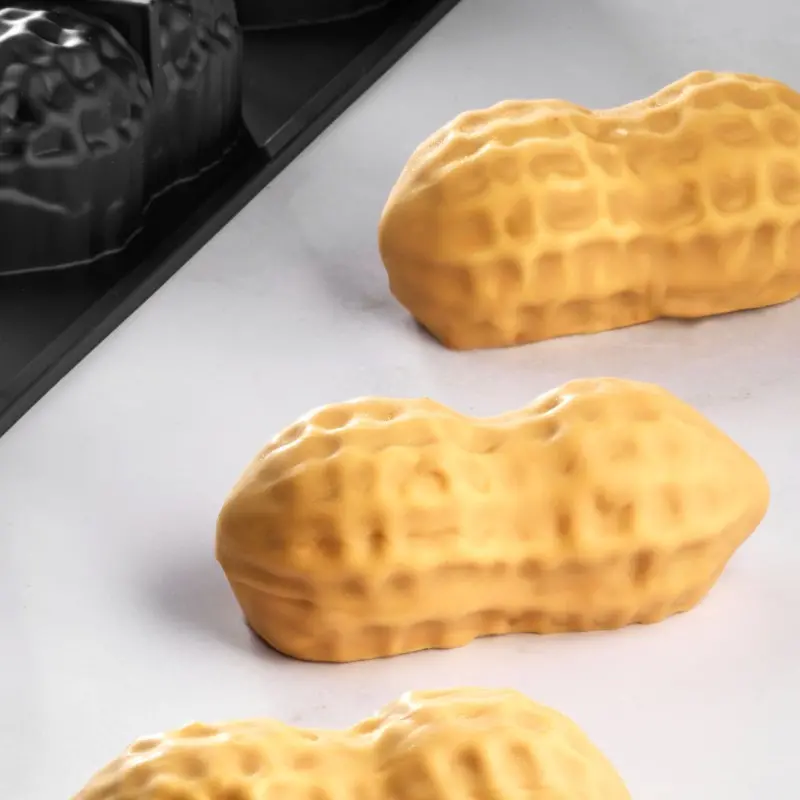 Professional Single Portion Silicone Mold - Peanut by Fabrizio Fiorani - 100 mm x 48 mm x h 42 mm - 12 cavity - 120ml