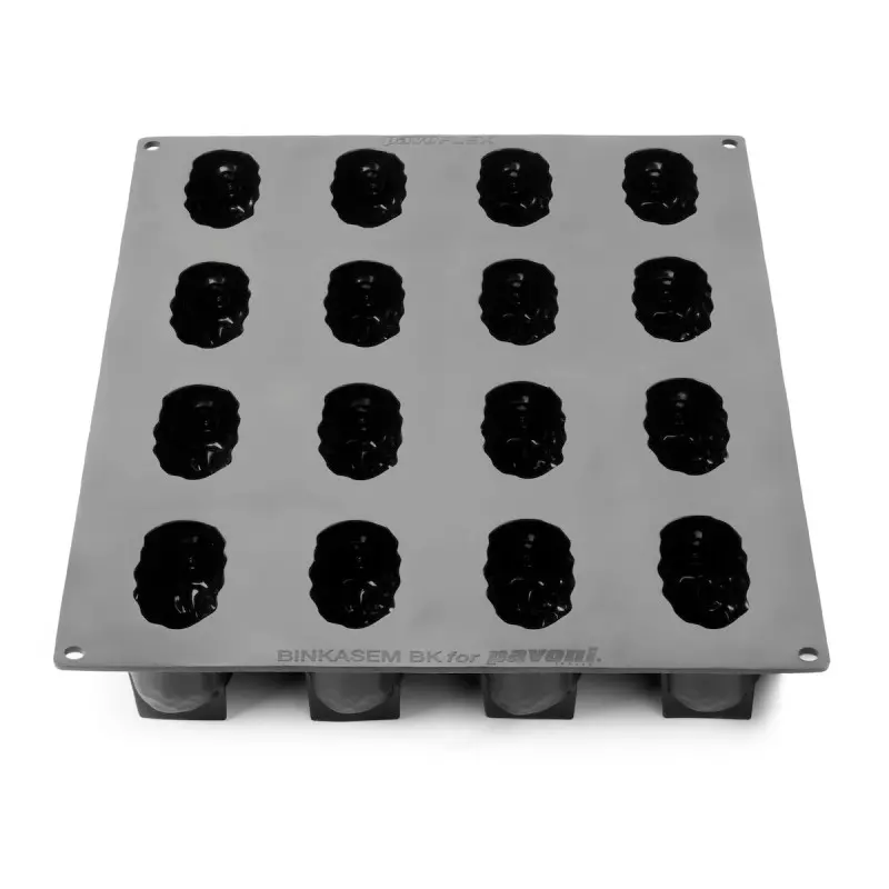 Professional Single Portion Silicone Mold - Date by Binkasem BK - 90 mm x 50 mm x h 45 mm - 16 cavity - 110ml