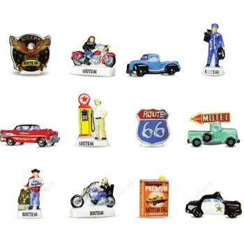 Prime Premium Assorted Galette des Rois Feves King Cakes Charms - On the road! The kings of mechanics! - Pack of 100