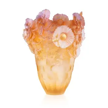 Daum Glass Sculpture Magnum Vase Or d'Abeille in Limited Edition of 99 ex, Gold leaf gilding - 51.5cm x 42.0cm x 40.0cm