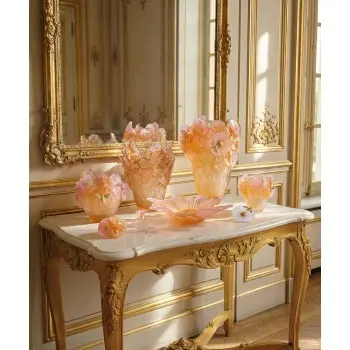 Daum Glass Sculpture Large Vase Or d'Abeille in Limited Edition of 125 ex, Gold leaf gilding - 35.5mm x 29.5cm x 26.0cm