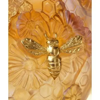 Daum Glass Sculpture Medium Vase Or d'Abeille in Limited Edition of 175 ex, Gold leaf gilding - 22.5cm x 16.0cm x 25.0cm