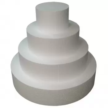 747056 Round Cake Dummies 4'' High - 6" diam. Round Cake Dummies