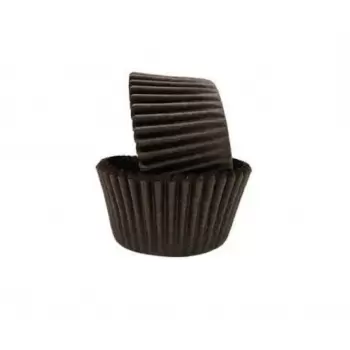 Novacart N1J38257 Brown Greaseproof Baking Cups Small - Bottom 1-1/2'' - 1'' Sidewall - 526pcs Paper Cups