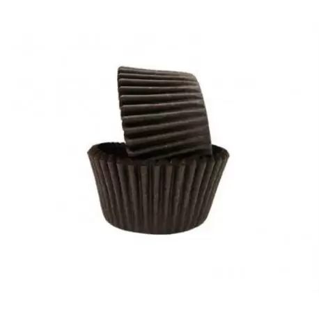 Novacart N1J50327 Brown Greaseproof Baking Cups Medium - Bottom 2'' - 1-1/4'' Sidewall - 683pcs Paper Cups