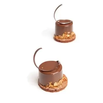 Pastry Chef's Boutique PCB97145 Belgian Chocolate Decoration Spiral Dark - 80 Pces Chocolate Fantasies Decorations