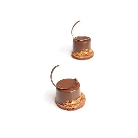 Pastry Chef's Boutique PCB97145 Belgian Chocolate Decoration Spiral Dark - 80 Pces Chocolate Fantasies Decorations