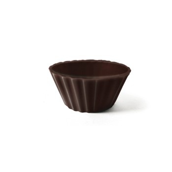 Pastry Chef's Boutique PCB11203 Belgian Chocolate Cups - Ballerina Cup - Dark chocolate - 65x40mm - 84pcs Chocolate Cups and ...