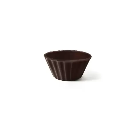 Pastry Chef's Boutique PCB11203 Belgian Chocolate Cups - Ballerina Cup - Dark chocolate - 65x40mm - 84pcs Chocolate Cups and ...