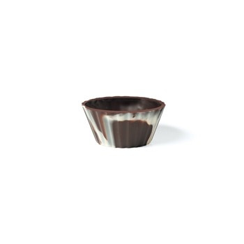 Belgian Chocolate Cups - Ballerina Cups Marbled Ø 2.56'' x 1.57 x 1.18- 105 Pces