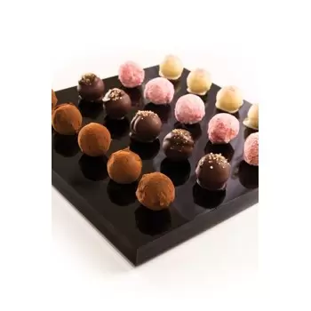Pastry Chef's Boutique PCB96811 Belgian Chocolate Cups - Truffle Shells Dark Ø25Mm - 504 Pces Chocolate Cups and Truffle shells
