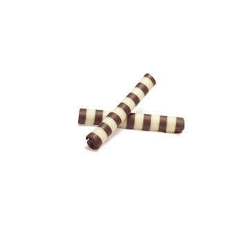 Pastry Chef's Boutique PCB96269 Belgian Chocolate Sticks Twister Dark/White 1.4 -3150 Pces Chocolate Sticks