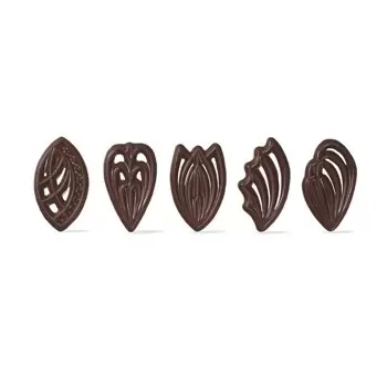 Pastry Chef's Boutique PCB91202 Belgian Chocolate Decoration Exclusive Assortment - 310 Pces Chocolate Fantasies Decorations