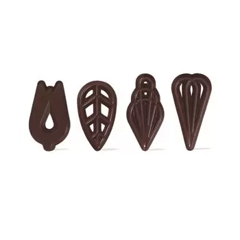 Pastry Chef's Boutique PCB91208 Belgian Chocolate Decoration Victory Assortment - 315 Pces Chocolate Fantasies Decorations