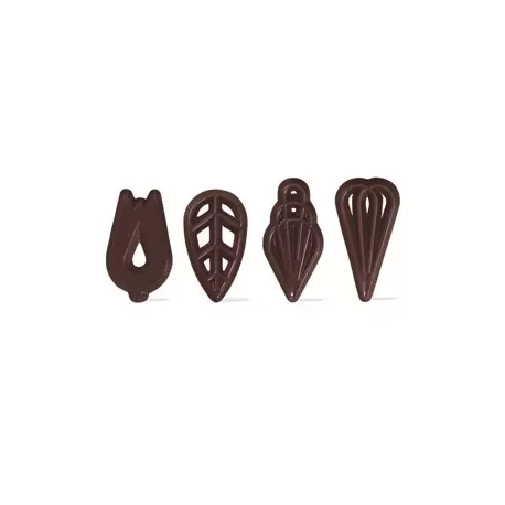 Pastry Chef's Boutique PCB91208 Belgian Chocolate Decoration Victory Assortment - 315 Pces Chocolate Fantasies Decorations