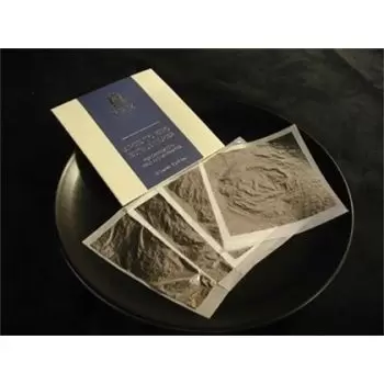 Silver Leaf (Edible) 25 leaves booklet 3 3/8" x 3 3/8" (85mm x 85mm)