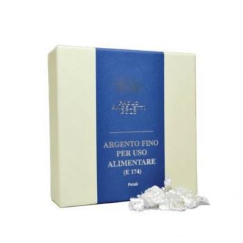 Pastry Chef's Boutique GP02 Silver Petals Edible 23KT, 500mg withTwizzers Edible Gold and Silver